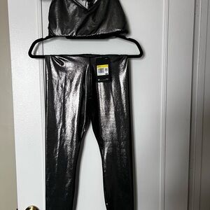 Nike Shiny Black Tight Fit Leggings